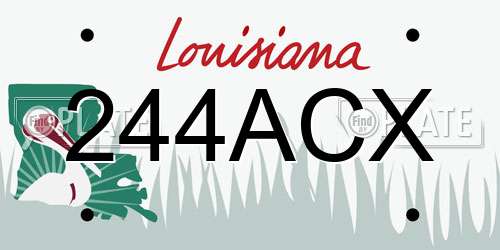 244ACX Louisiana License Plate