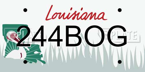 244BOG Louisiana License Plate