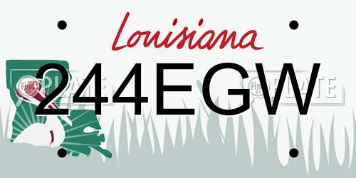244EGW Louisiana License Plate