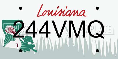 244VMQ Louisiana License Plate