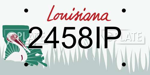 2458IP Louisiana License Plate