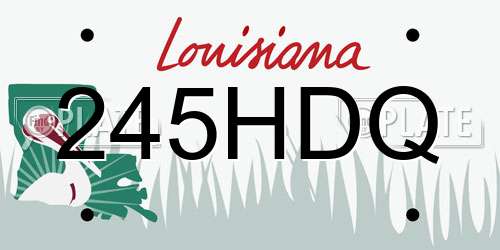 245HDQ Louisiana License Plate