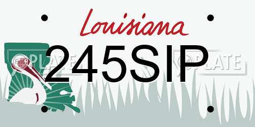 245SIP Louisiana License Plate