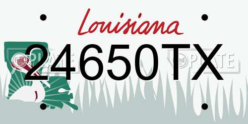 24650TX Louisiana License Plate