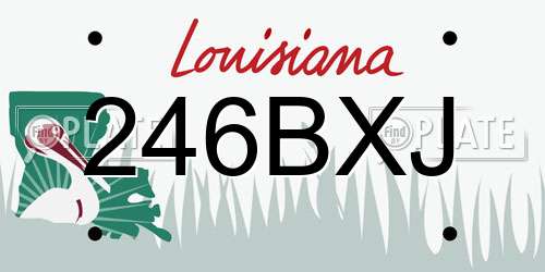 246BXJ Louisiana License Plate