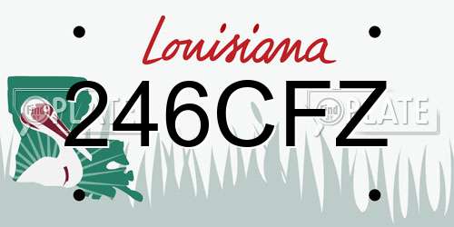 246CFZ Louisiana License Plate