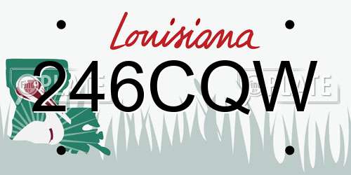 246CQW Louisiana License Plate