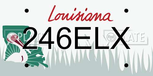 246ELX Louisiana License Plate