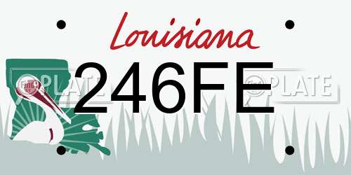 246FE Louisiana License Plate