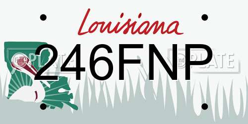 246FNP Louisiana License Plate