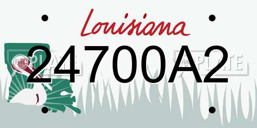 24700A2 Louisiana License Plate