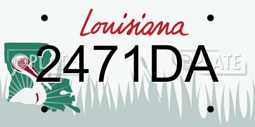 2471DA Louisiana License Plate