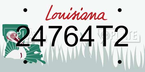 24764T2 Louisiana License Plate