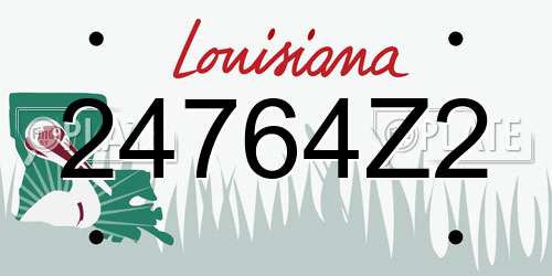 24764Z2 Louisiana License Plate