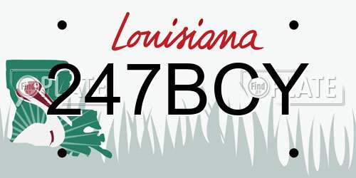 247BCY Louisiana License Plate