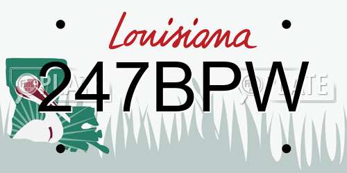 247BPW Louisiana License Plate