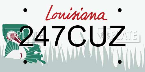 247CUZ Louisiana License Plate