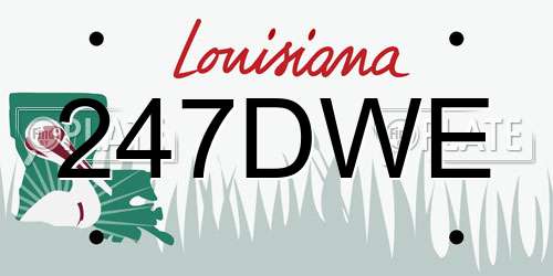 247DWE Louisiana License Plate