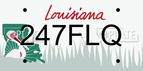 247FLQ Louisiana License Plate