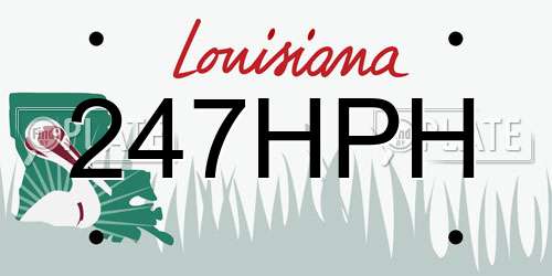 247HPH Louisiana License Plate