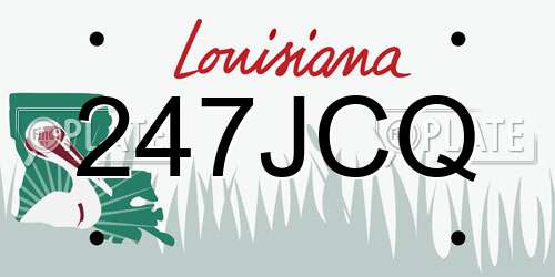 247JCQ Louisiana License Plate