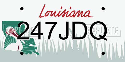 247JDQ Louisiana License Plate