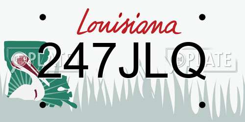 247JLQ Louisiana License Plate