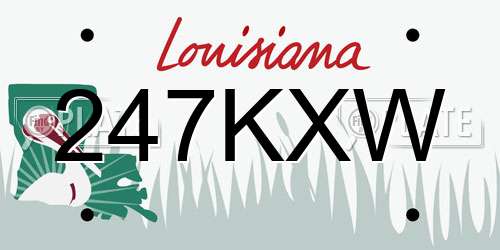 247KXW Louisiana License Plate