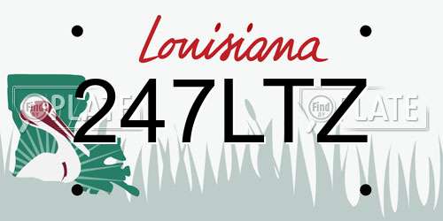 247LTZ Louisiana License Plate