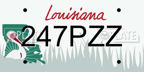 247PZZ Louisiana License Plate