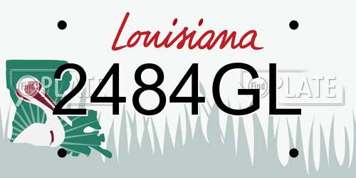 2484GL Louisiana License Plate
