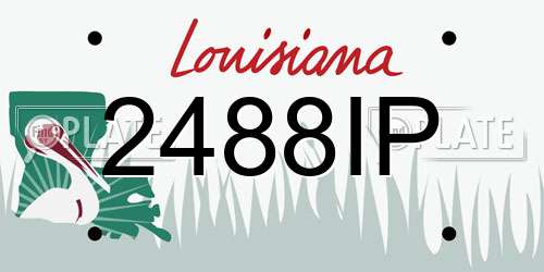 2488IP Louisiana License Plate