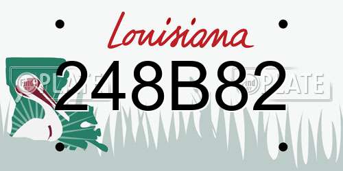 248B82 Louisiana License Plate