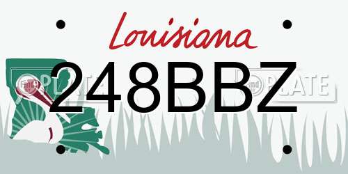 248BBZ Louisiana License Plate