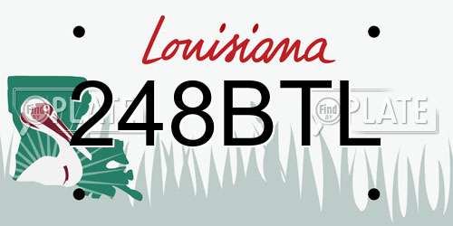 248BTL Louisiana License Plate