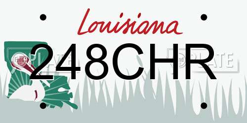 248CHR Louisiana License Plate