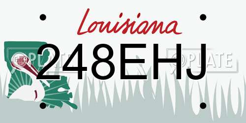 248EHJ Louisiana License Plate