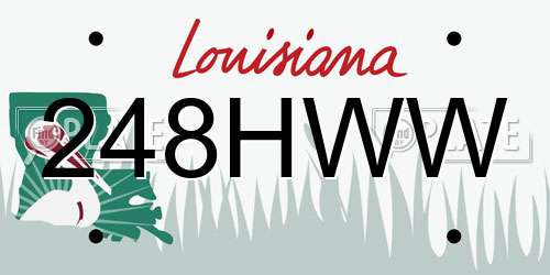 248HWW Louisiana License Plate