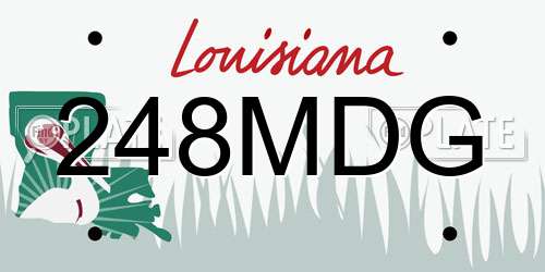 248MDG Louisiana License Plate