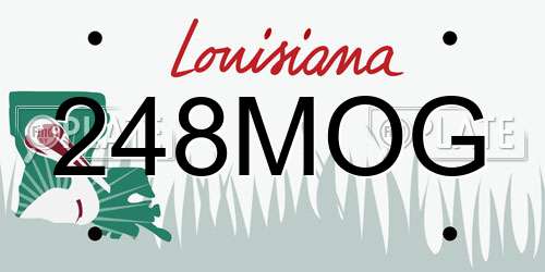248MOG Louisiana License Plate