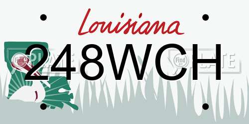 248WCH Louisiana License Plate