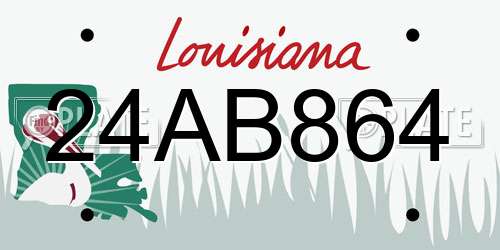 24AB864 Louisiana License Plate