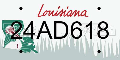 24AD618 Louisiana License Plate