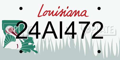 24AI472 Louisiana License Plate