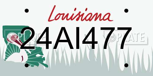 24AI477 Louisiana License Plate