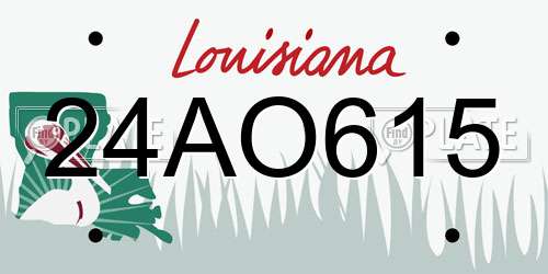 24AO615 Louisiana License Plate