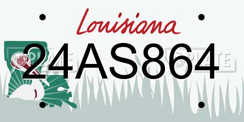 24AS864 Louisiana License Plate