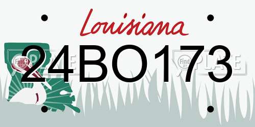 24BO173 Louisiana License Plate