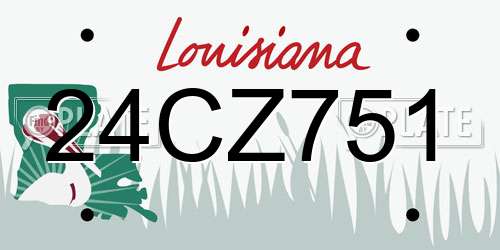 24CZ751 Louisiana License Plate
