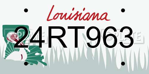24RT963 Louisiana License Plate